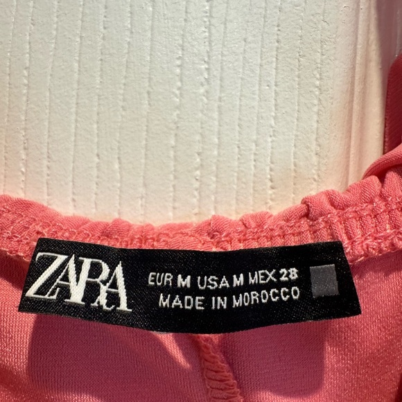 pink zara midi dress with ruffles and adjustable straps size m romantic - Picture 6 of 8